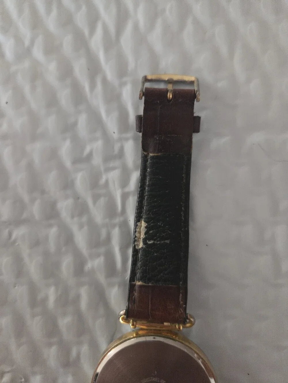 GLORIA VANDERBILT  Women's  Futura Quartz Watch BEVEL Crystal Leather Strap Runs